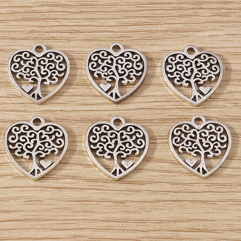 20 stücke 14x16mm niedlichen Gold Silber Farbe Legierung Liebe Herz Charms Anhänger für Schmuck Herstellung Ohrringe Halsketten Armbänder DIY Geschenke – Detail 13