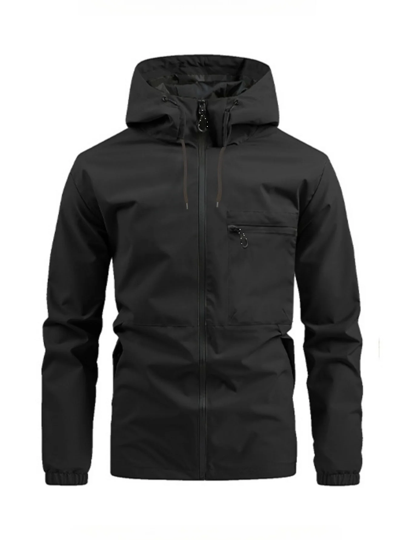 Men's Lightweight Waterproof Jackets Autumn Winter Windbreaker with Hooded Easy to Clean Durable Dirt Resistant Casual Outerwear