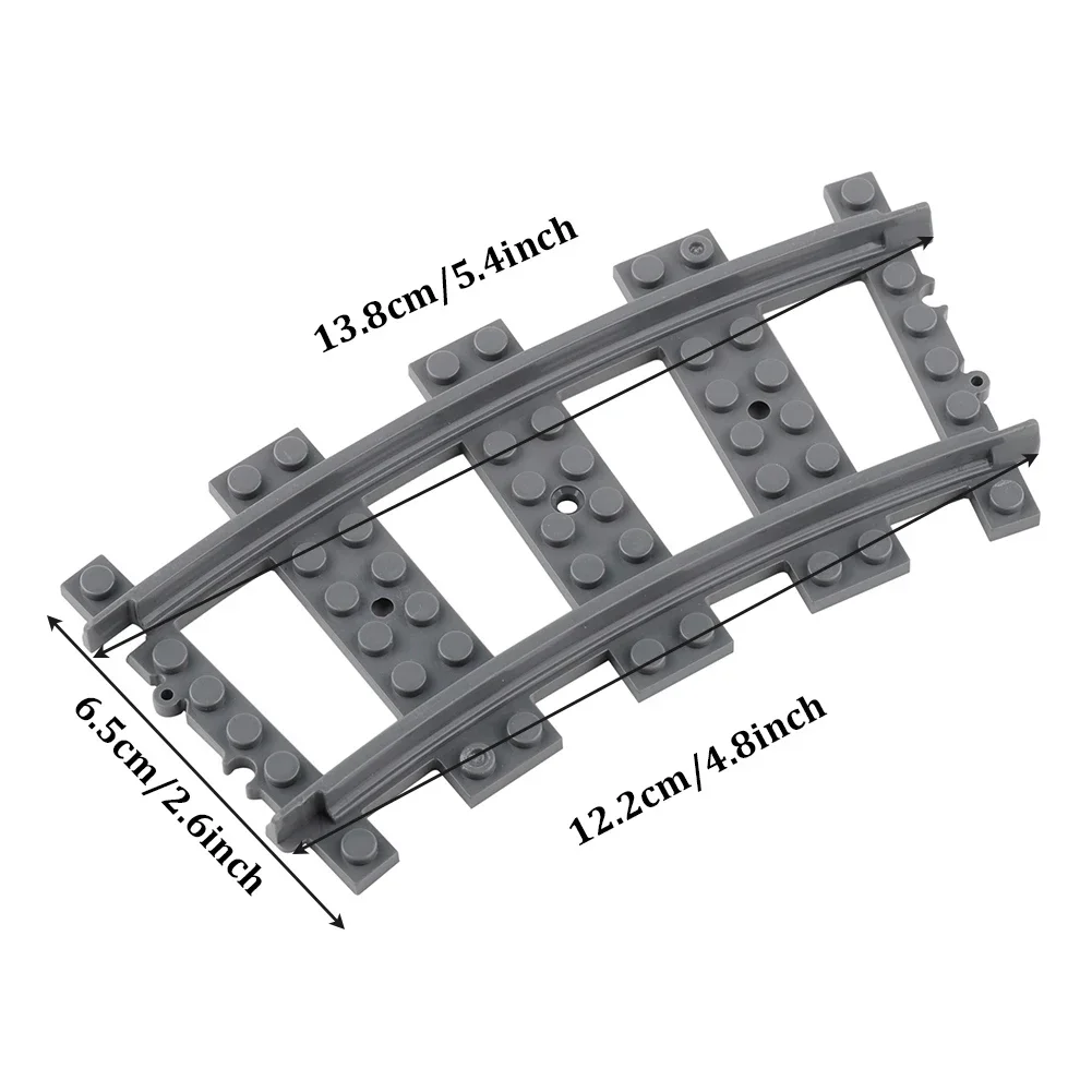 Building Blocks City Trains Tracks Soft Straight Curved Cross Rails Remote Control Furcal Tracks MOC Creative Railways Toys