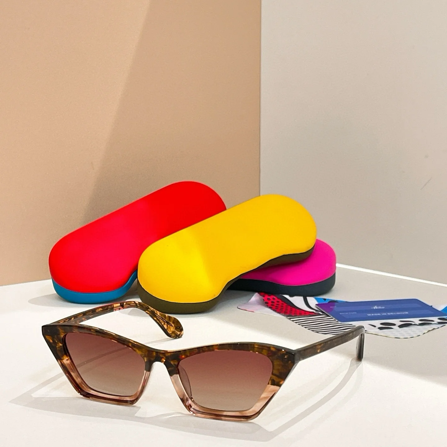 Belight البصرية القط العين شكل بلجيكا تصميم اليدوية خلات الرجال النساء خمر النظارات الرجعية وصفة طبية عدسة Mille + 89