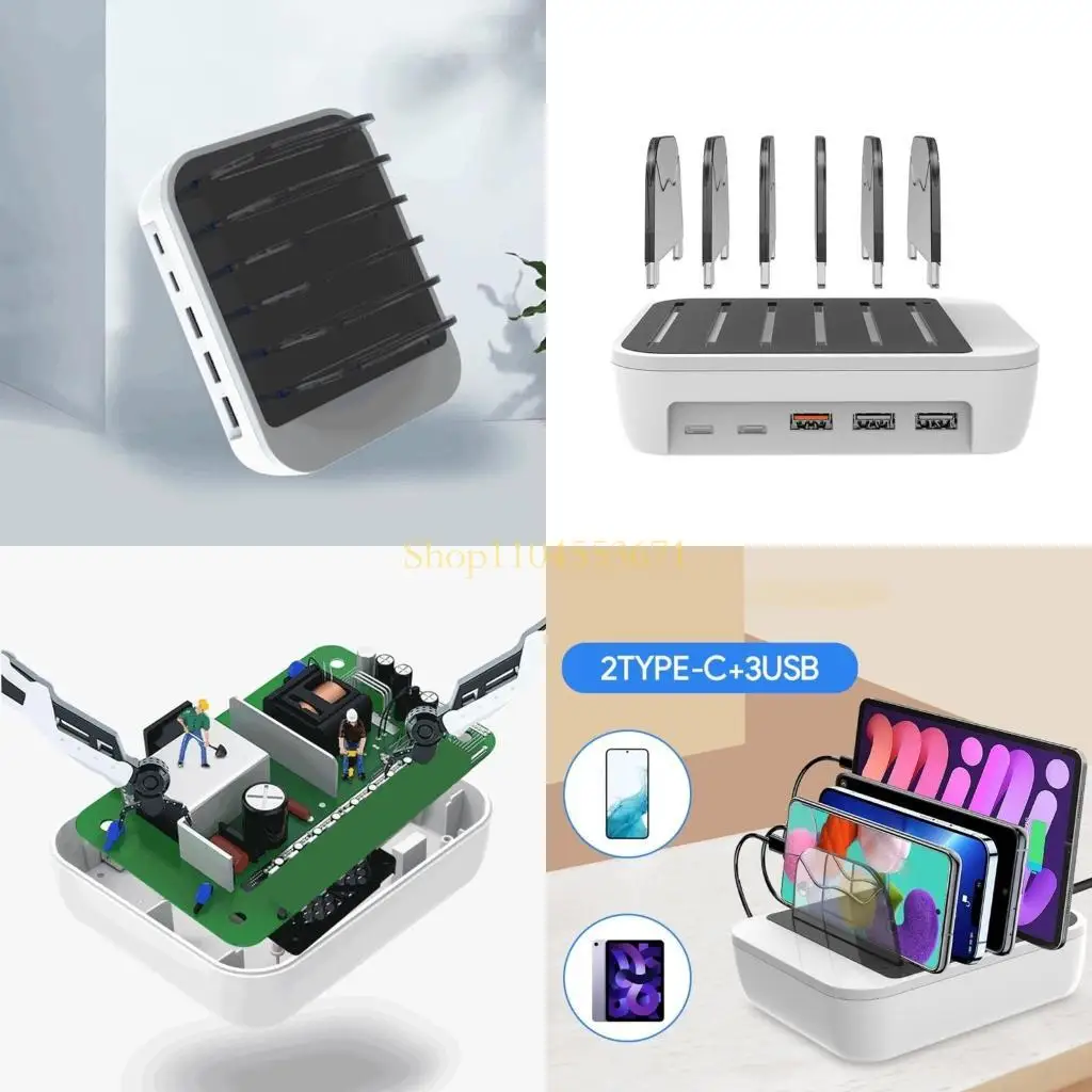 Бестселлер 5 портовой зарядное устройство-хаб-мульти-USB зарядная станция док