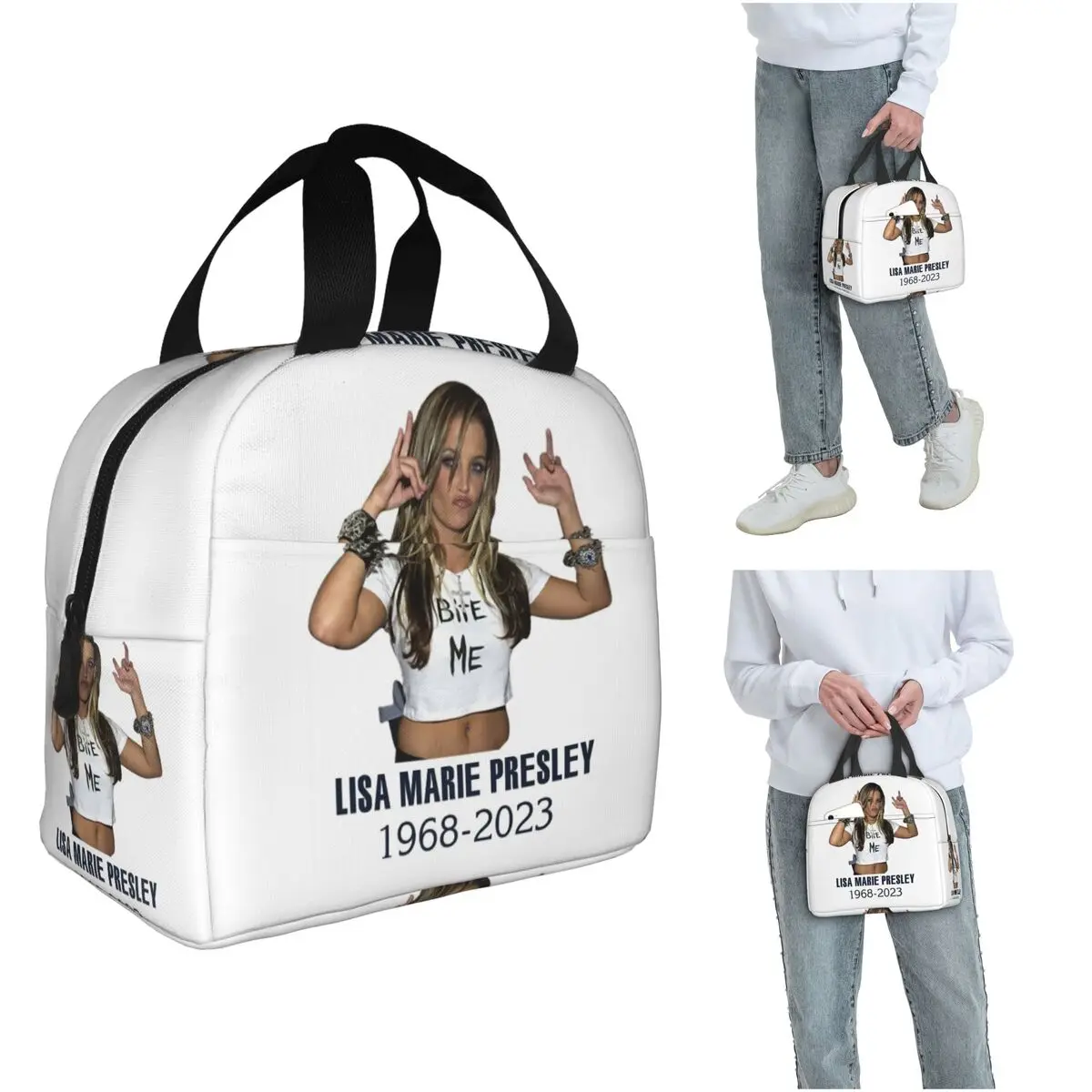 

Изолированная сумка для обеда Rip Lisa Marie Presley для детей, школьный холодильник, термосумка для еды, герметичная коробка для завтрака, контейнер