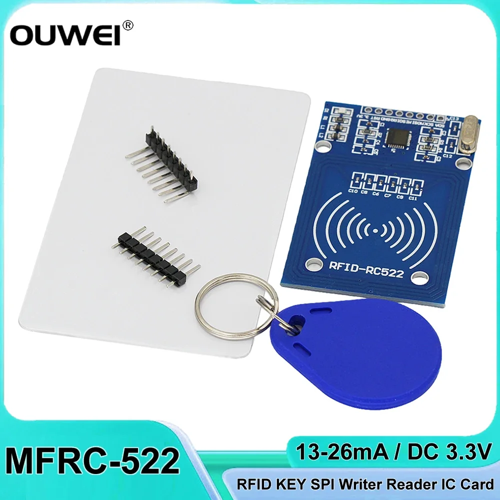 MFRC-522 RC-522 RC522 Antenna RFID Kit Mifare IC Wireless Module IC KEY SPI Writer Reader IC Card Proximity Module for Arduino