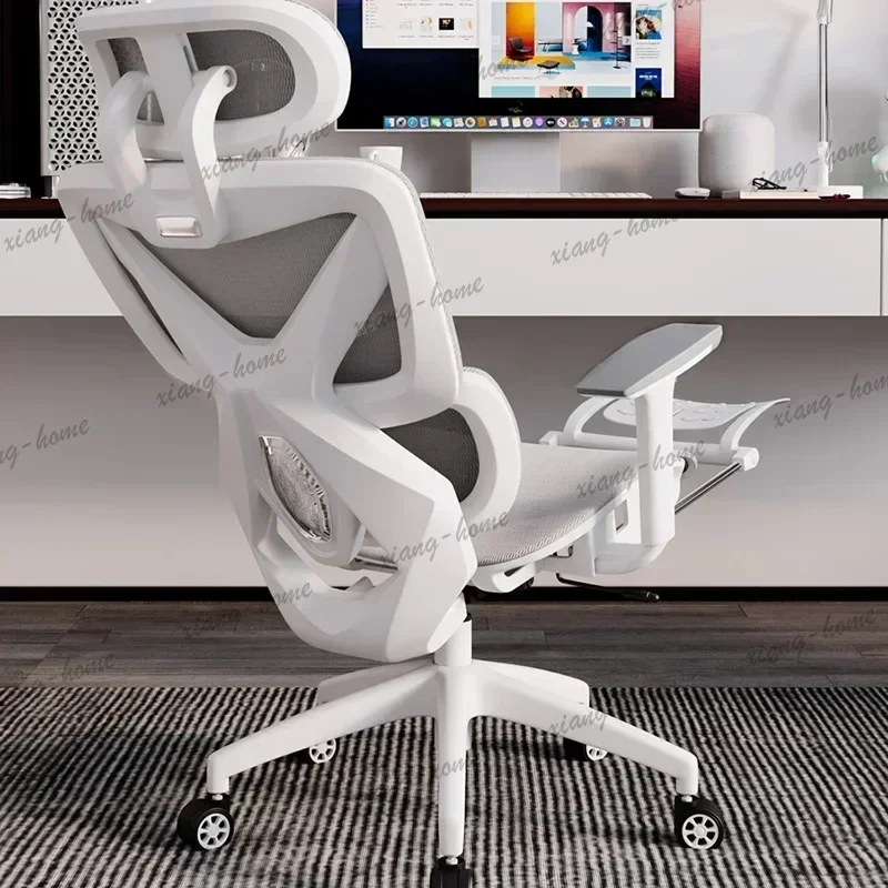 Sillas de oficina ergonómicas plegables YJ Massage blancas para juegos, sillas de oficina de lujo para salón, muebles de salón