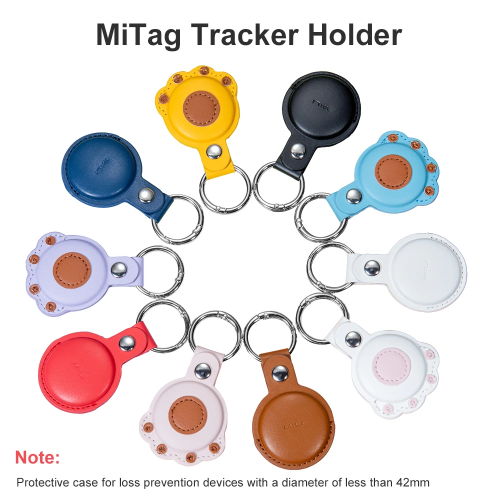 MiTag Smart Tracker Holder Mitag Duo Keychain for Lifemate Protective Leather Case Tracker Cover Compatible Diameter 37/38MM Tag