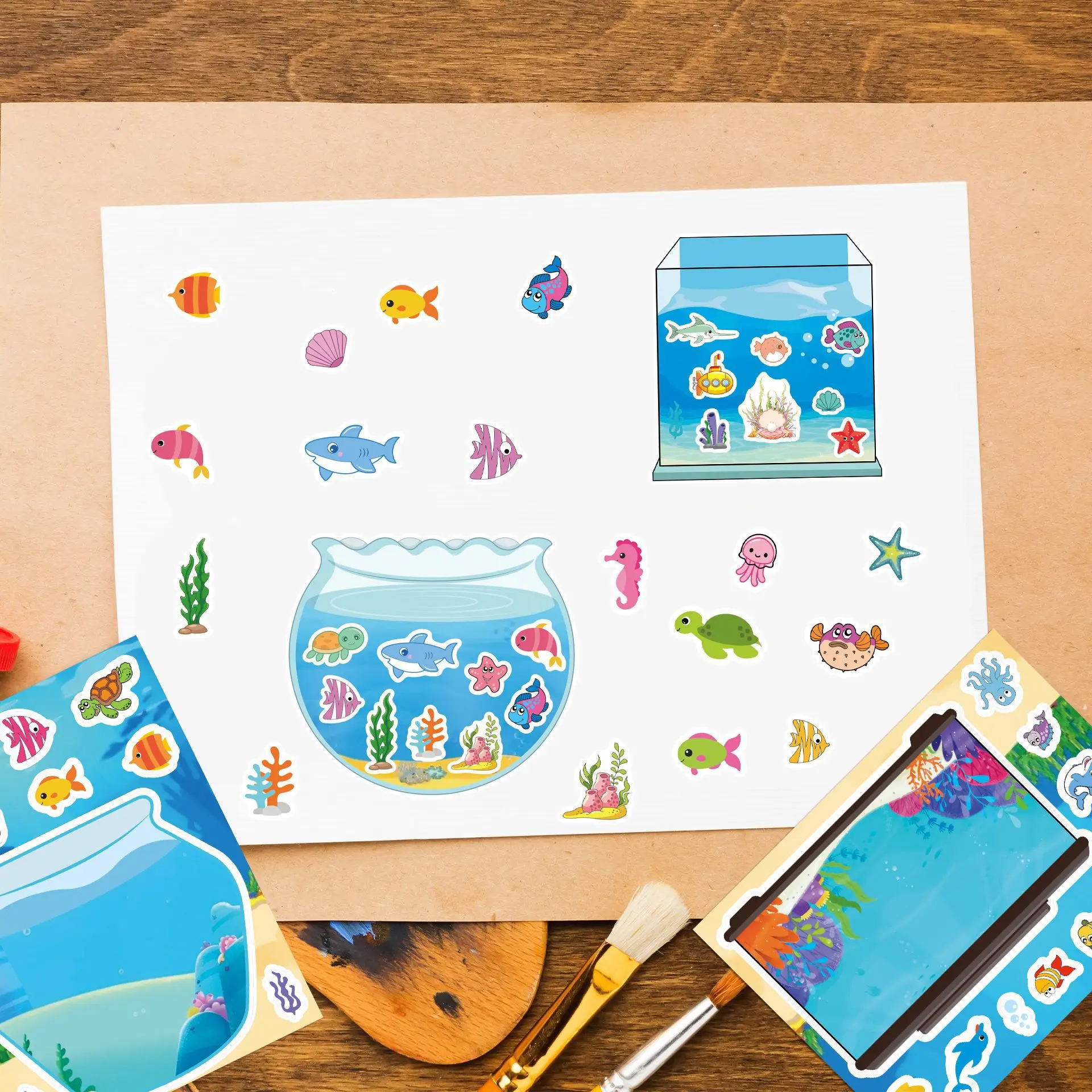 8/16Sheets Creative Fish Tank - Aquarium Fish Game recension och pris