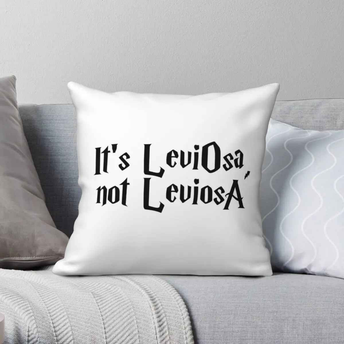 It Is LeviOsa Not LeviosA Pillowcase Polyester Linen Velvet Pattern Zip Decor Throw Pillow Case Sofa Seater Cushion Cover