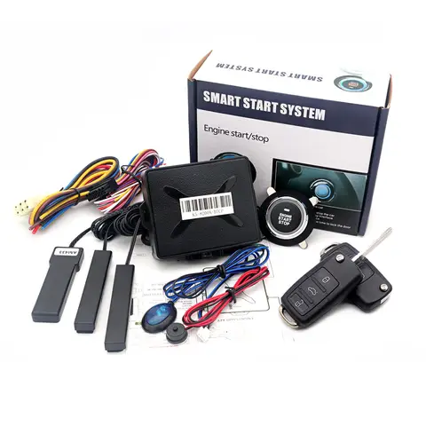 Universal Car Alarm Auto Start Stop System Remote Control Engine Ignition Autostart Kit Keyless Push Start System Car Accessorie