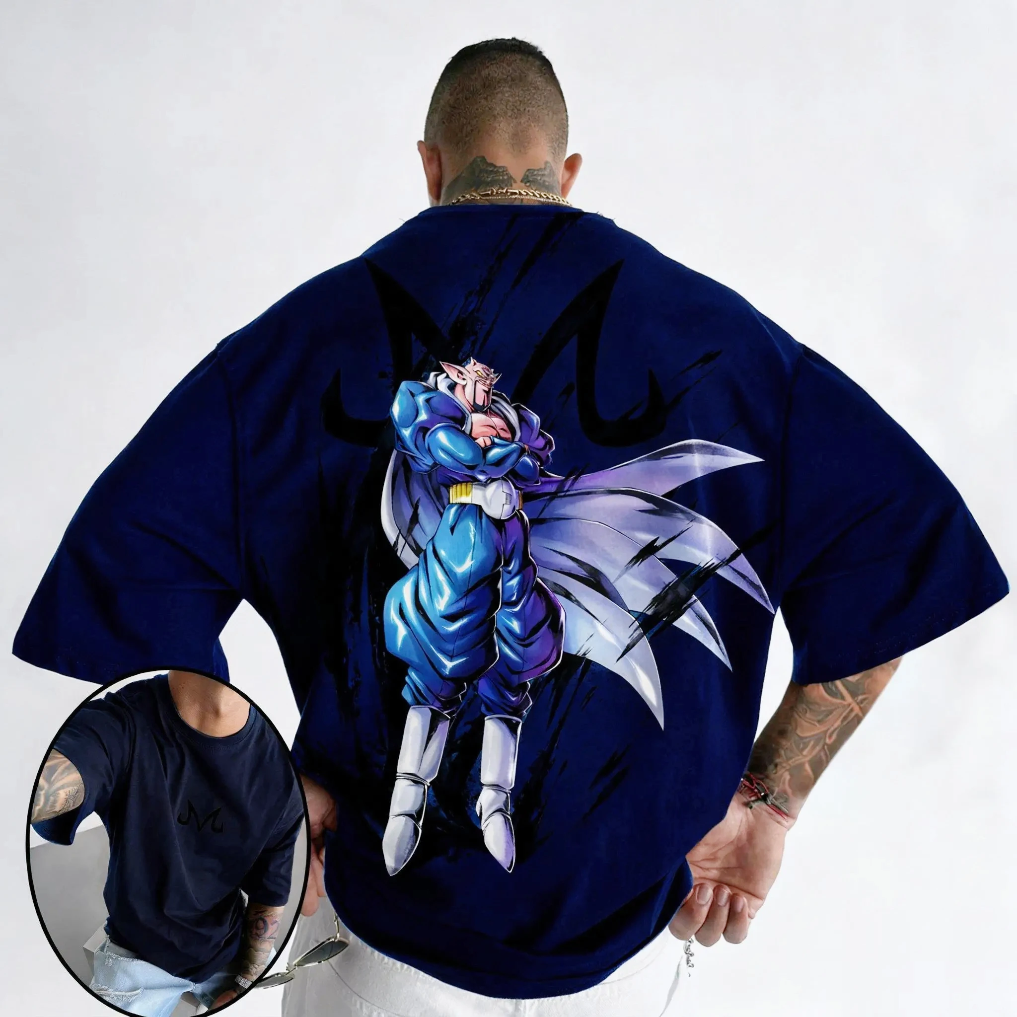 

2026 летняя новая мужская футболка Dragon Ball Majin Buu, уличная одежда с принтом аниме, повседневная футболка с короткими рукавами и графикой, модная одежда Y2k