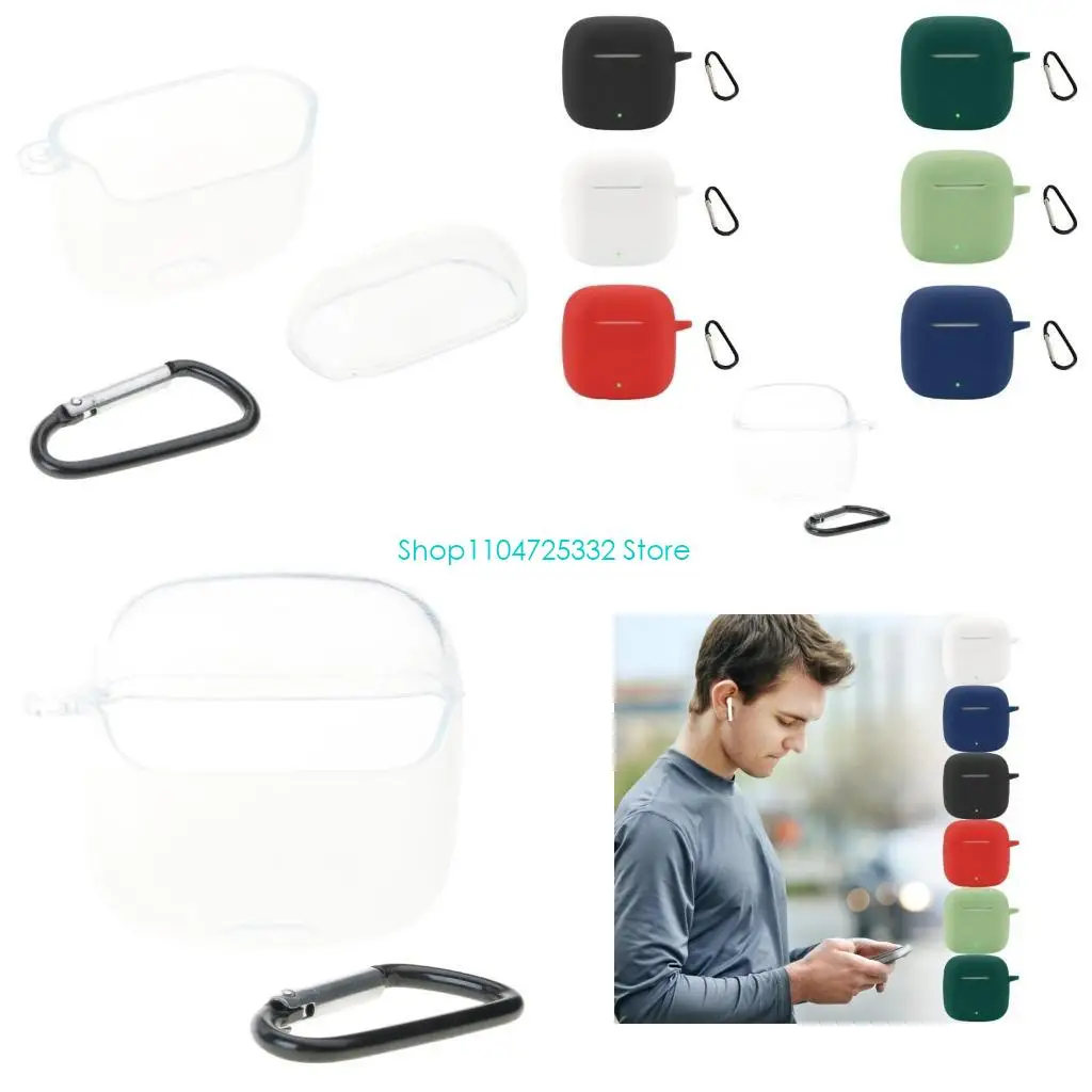 

P5EA Headphone Shockproof Housing Skin-friendly Cover for Earbud Guard Washable Shell Protector Skin Nonslip Impact Resistant