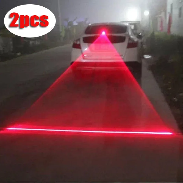 Car motorcycle Auto LED Laser Fog Light автомобильные товары  Anti-Collision Taillight Brake Warning Lamp automotive goods