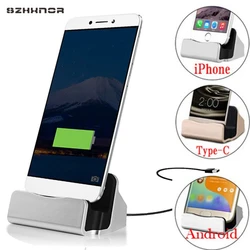 For Iphone XR 12 mini 7 6 USB Cable Data Charger Dock Stand Station Charging for Samsung Xiaomi Huawei Android Mciro/Type C/IOS