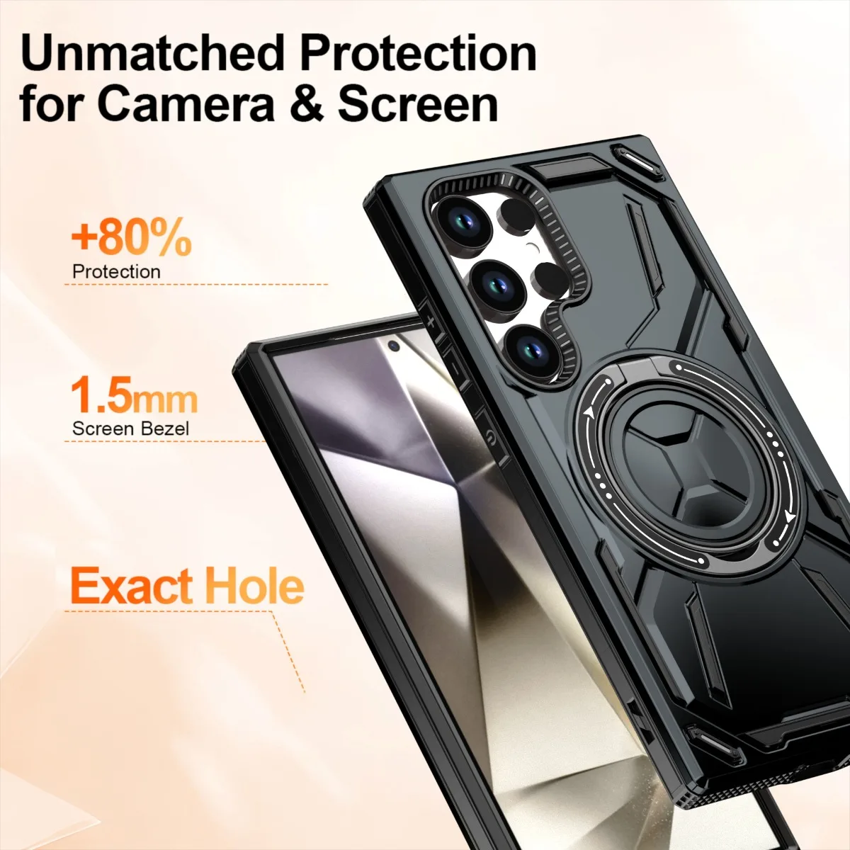 Phone Case for Samsung Galaxy S25 FE S26 Ultra S24 S23 S22 Plus A26 A17 A36 A56 A07 A06 A16 Magnetic Kickstand Protective Cover
