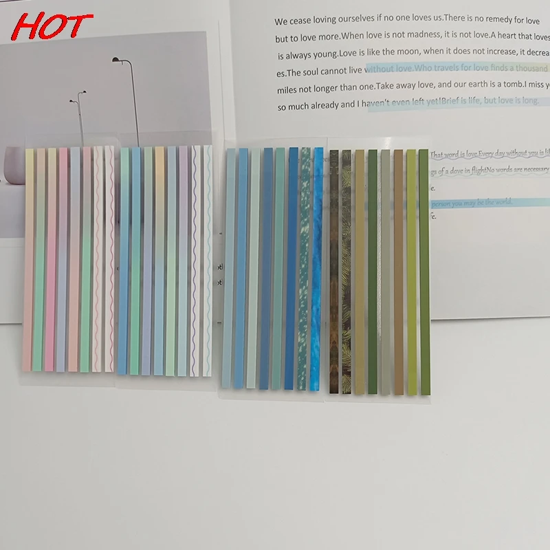 160Sheets Stickers Transparent Bookmarkers Index Tabs Flags Sticky Note Stationery Tab Memo Pad School Posted It Office Supplies