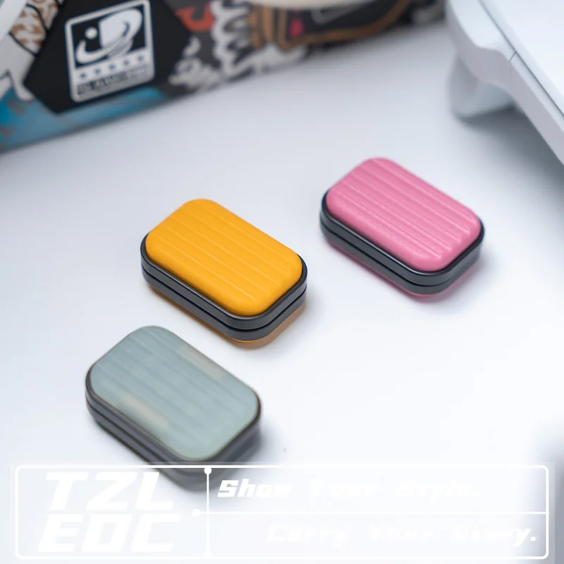 EDC Travel Case Mini double track Fidget slider metal fidget toys antistress for adults Fingertip Stress Relief Toy
