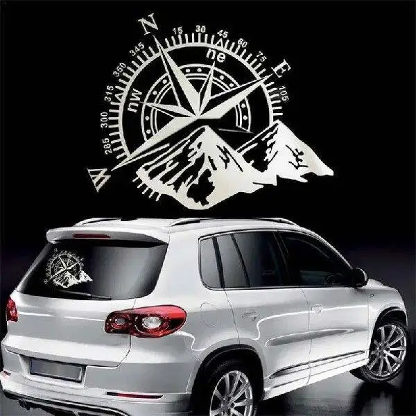 

Mountain Compass Navigation Car Stickers Mountain Engine Hood Body Stickers Compass Door Stickers Body Stickers Accessories