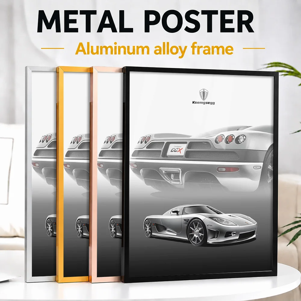 Sweden CCX Silver Car Framed Metal Poster Personalized Photo Retro Garage Style Wall Art For Collector Room Unique Driver Gift