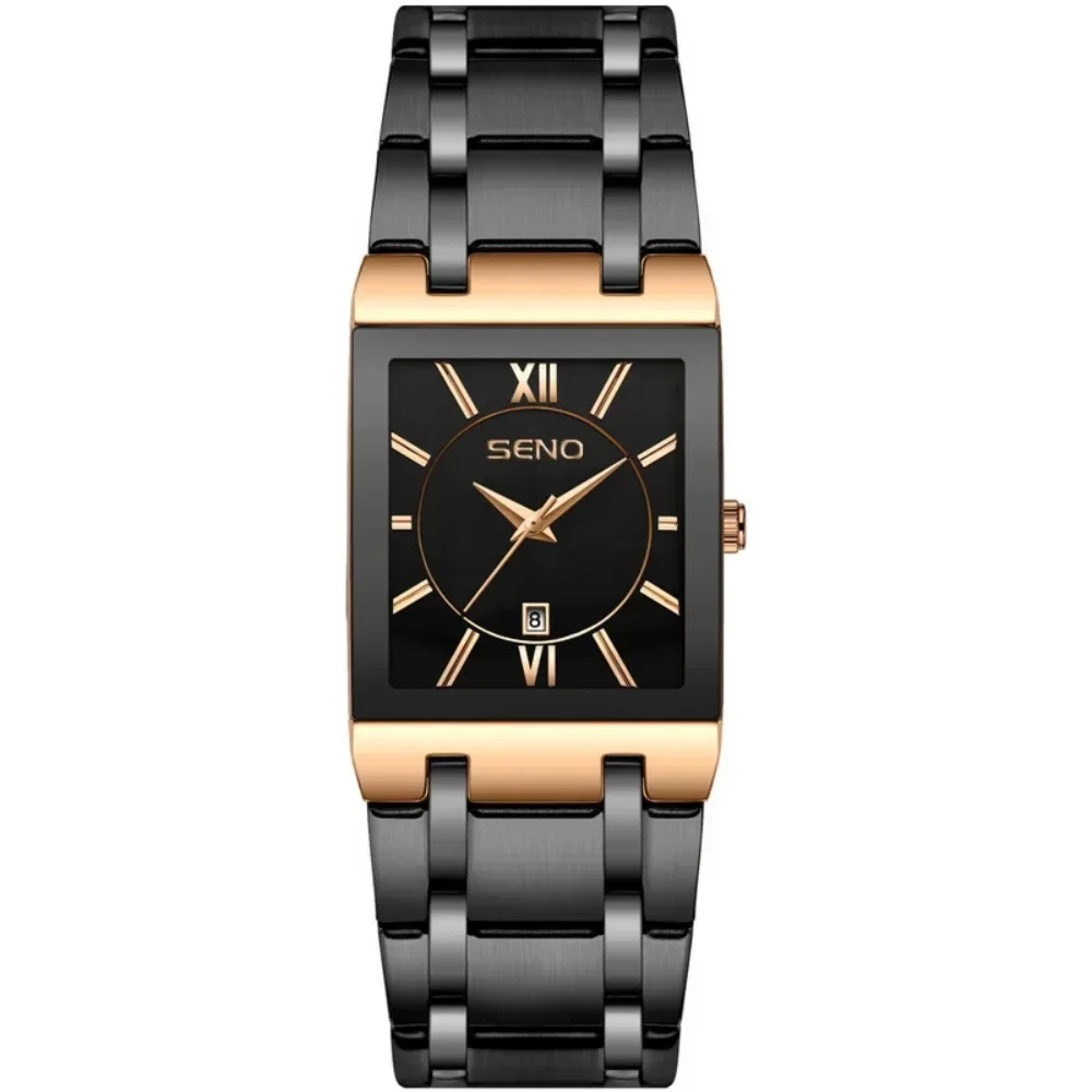 Reloj de lujo para hombre y mujer, pulsera de acero, movimiento de cuarzo dorado, resistente al agua, nuevo