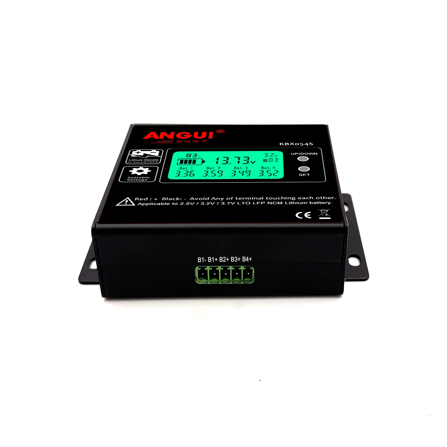 ANGUI Battery Equalizer KBX054S LCD 4S 3.2V 6.4V 9.6V 12.8V Connect Voltage Active Balancer Lead acid Batteries Monitor