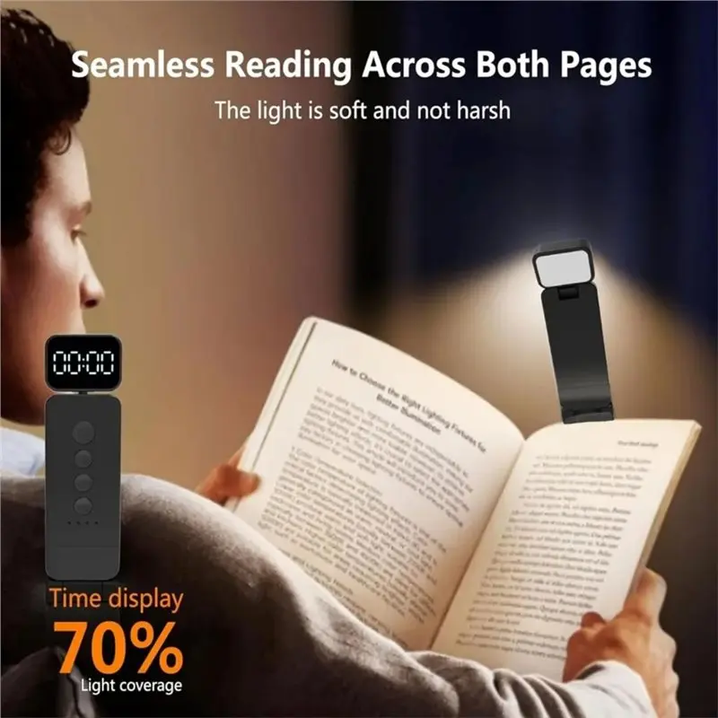 

AWAH Rechargeable LED Timer Book Light Portable Reading Light 3-Color Lighting Mode Bedside Read Night Light