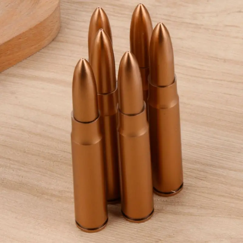 Outdoor Portable Plastic Bullet 총알 Shape Ballpoint Pen Unique Mini Signature Writing Pens Students Stationery Office Supplies