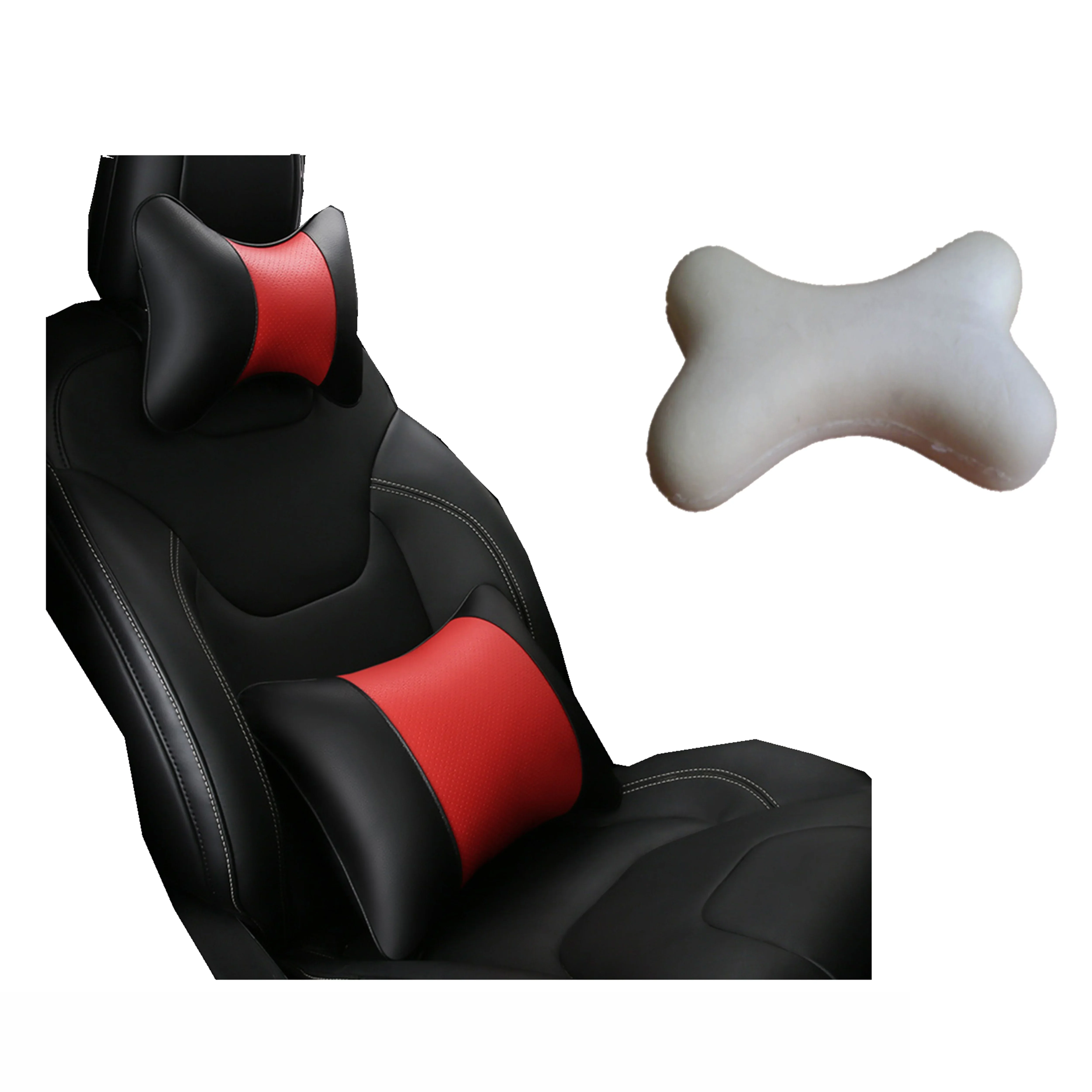 

Custom PU Foam Mold Molded PIP Foam In Fabric / FIF Pour In Place Car Travel Memory Pillow