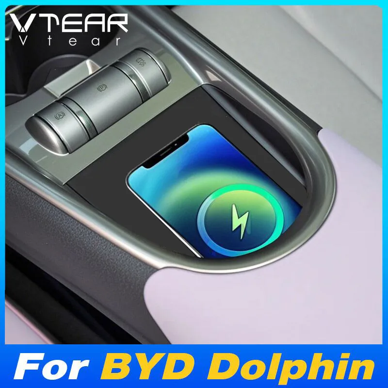 For BYD Dolphin 2021-2025 Car Wireless Charger Fast Cell Phone Charging Plate Adapter Interior Modification Accessories