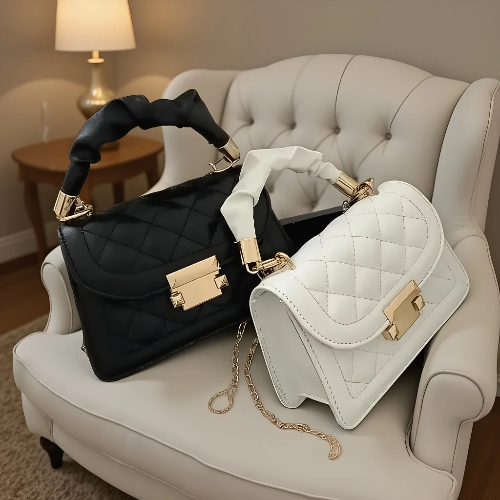 

Женская сумка через плечо из искусственной кожи - 2024, модная ромбовидная сумка через плечо с цепочкой