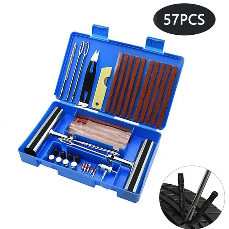 Auto Tire Repair Set Puncture Repair Tools Car Van Motorcycle Bike Emergency Heavy D Uty Tubeless Tire Repair Rivet Set 