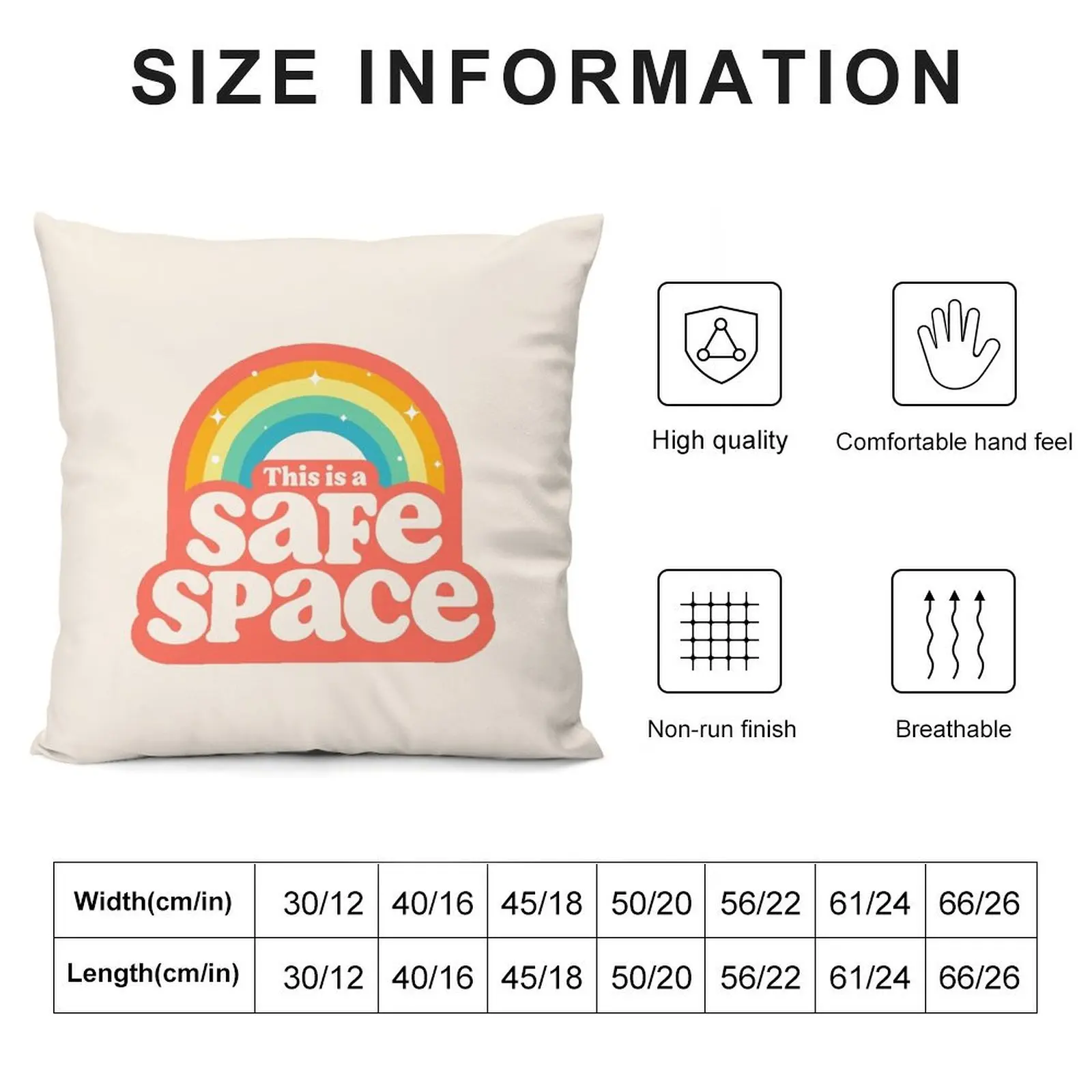 Mental Health Quote - This is a Safe Space Throw Pillow Cushion Child pillow cover luxury Pillow Covers Decorative