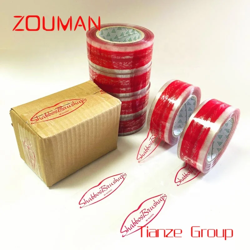 Custom , Custom printed packing tape plastic wrap tapes with company logo shipping tape