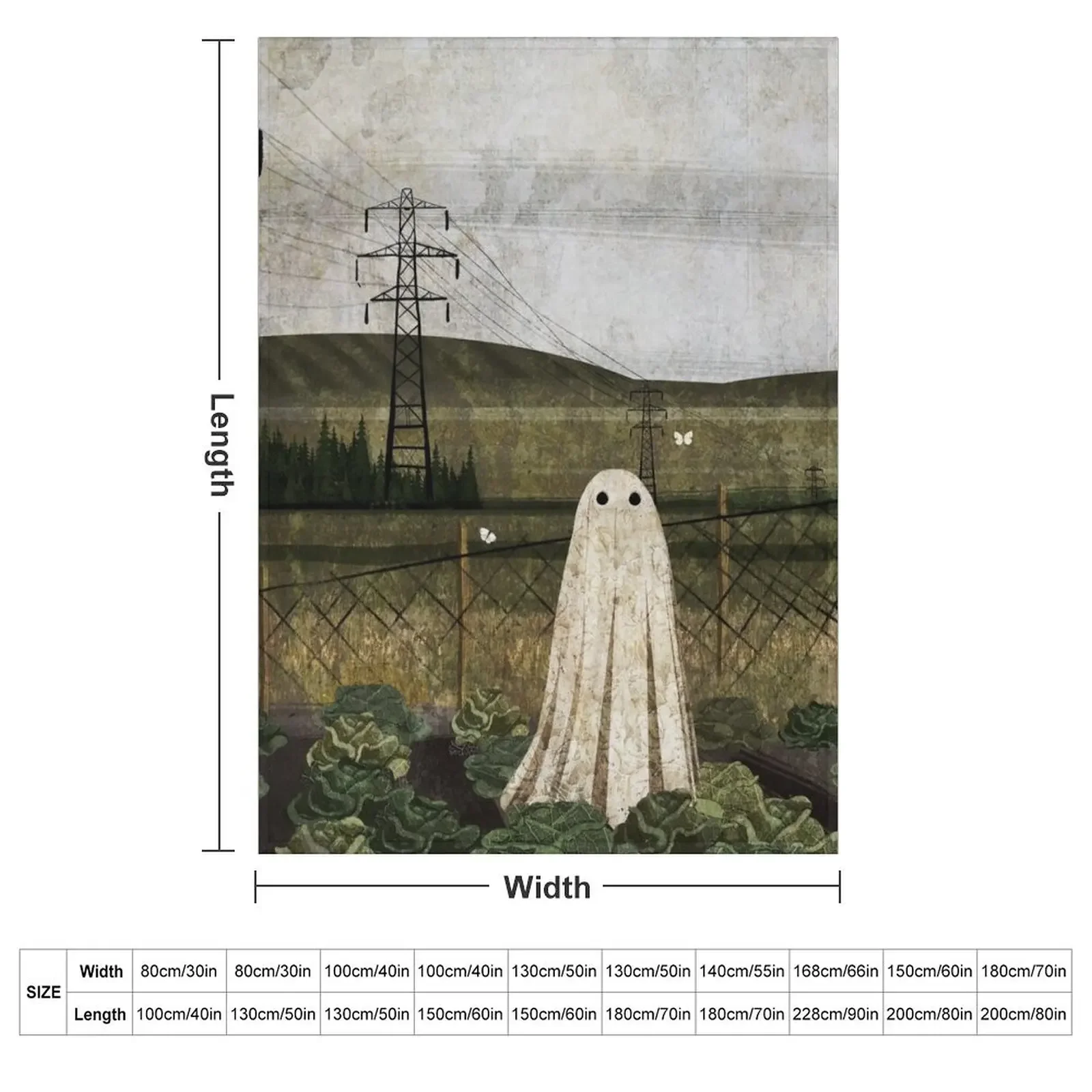 There's A Ghost in the Cabbage Patch Again... Throw Blanket Soft Heavy decorative Beautifuls Blankets
