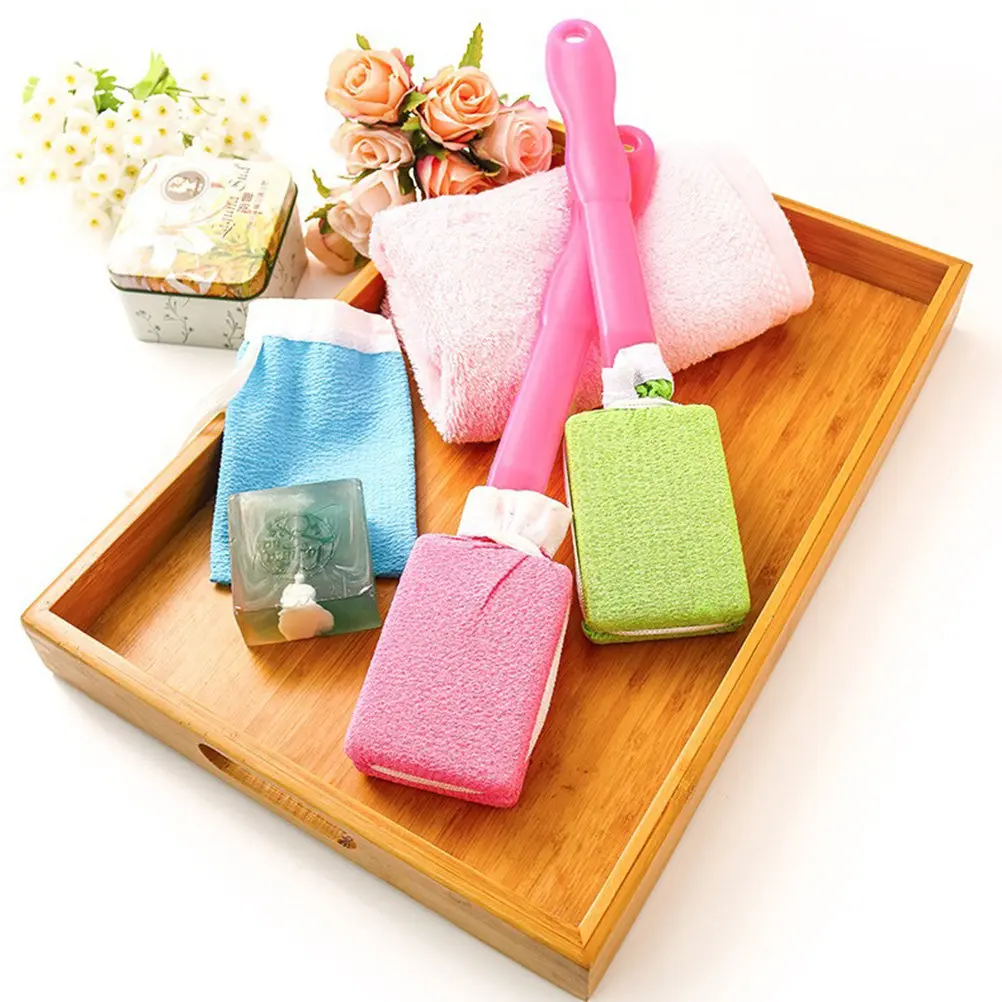 Long Handle Bath Brush for Exfoliating Dead Skin Stimulating Blood Circulation Body Massage Shower Brush Deep Cleansing Back