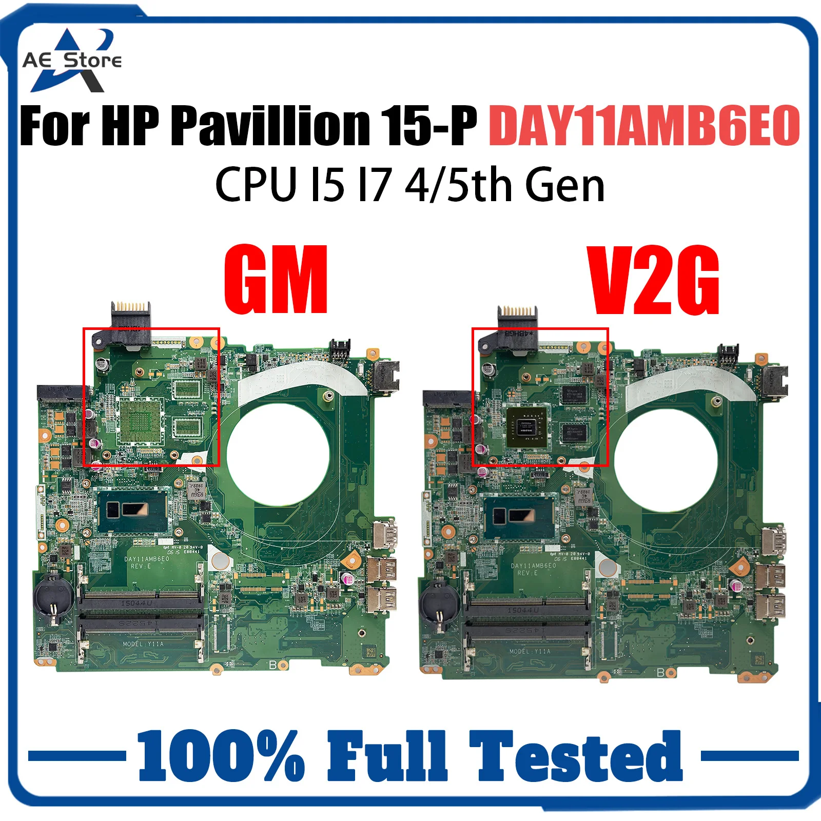 

For HP Pavillion 15-P DAY11AMB6E0 Laptop Motherboard 787744-501 I7-5500U I7-4510U Mainboard fully test