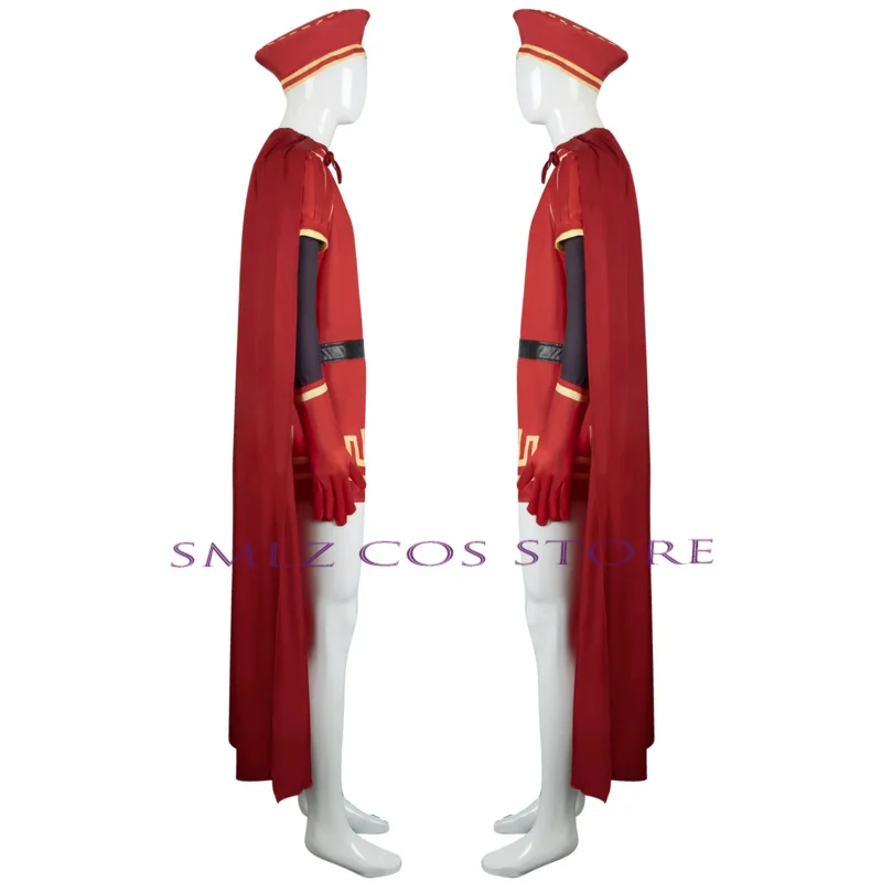 

2025 New Lord Farquaad Anime Costume Uniform Cloak Glove Hat Set Medieval Cosplay Halloween Party Red Outfit for ☆wrl☆