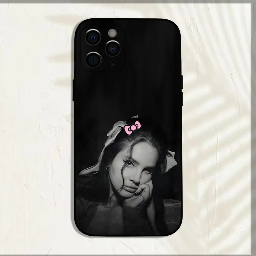 L-Lana Del Rey Singer Phone Case For iPhone 16,15,14,13,12,11,Pro,X,XS,Max,XR,Plus,Mini Soft Black Cover