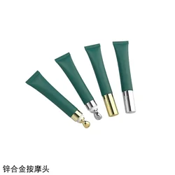10-100pcs Empty 10/15/20ml Squeeze Soft Tube Zinc Alloy Massage Head Sample Bottle Eye Cream Essence Lotion Cosmetic Container