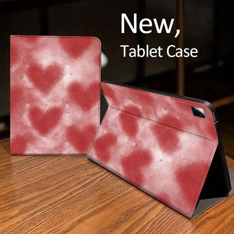 

Cartoon Argyle Heart Pattern Case For Xiaomi Mi Redmi Pad 2 4 5 7S 6S 6 7 8 Plus SE Pro K 2025 inch 8.7 11 Tablet
