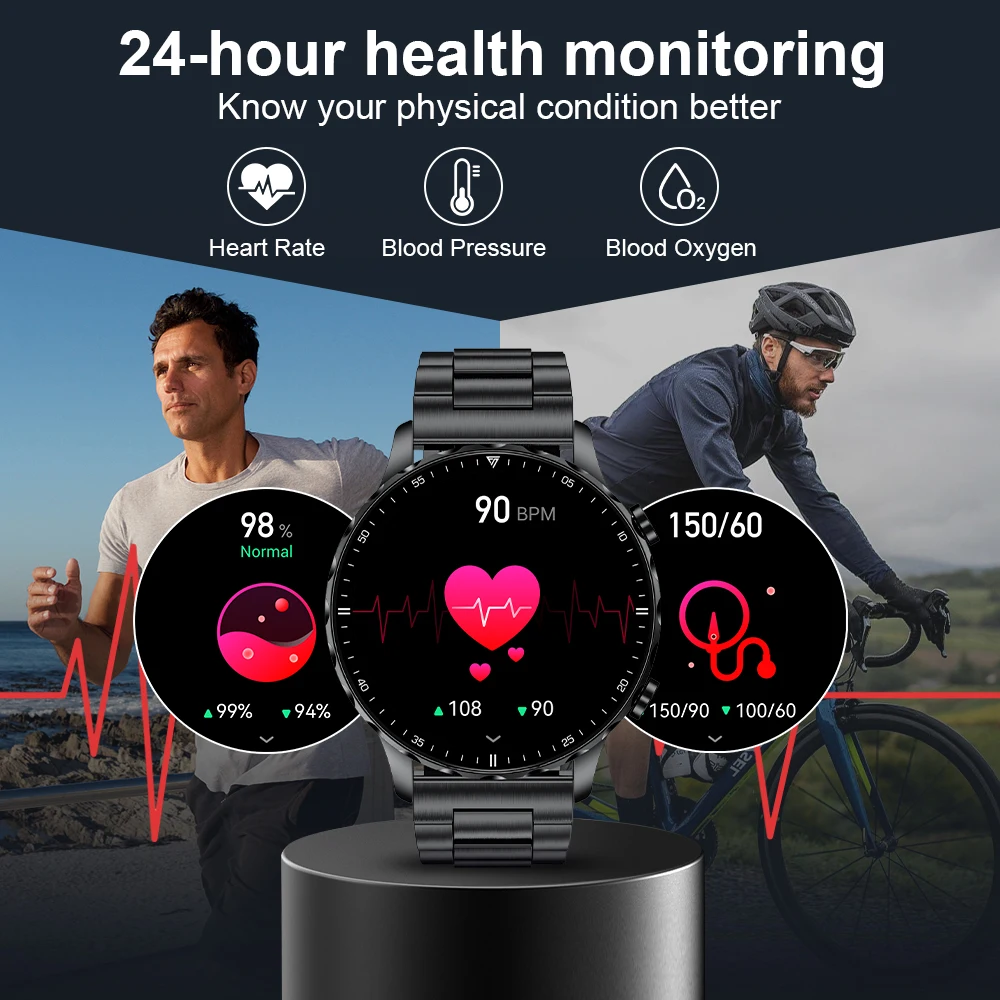 2025 New Outdoor Sports Fitness Health Monitoring Smart Watch Men 1.59” 360*360 HD Screen Bluetooth Call Smartwatch For HUAWEI