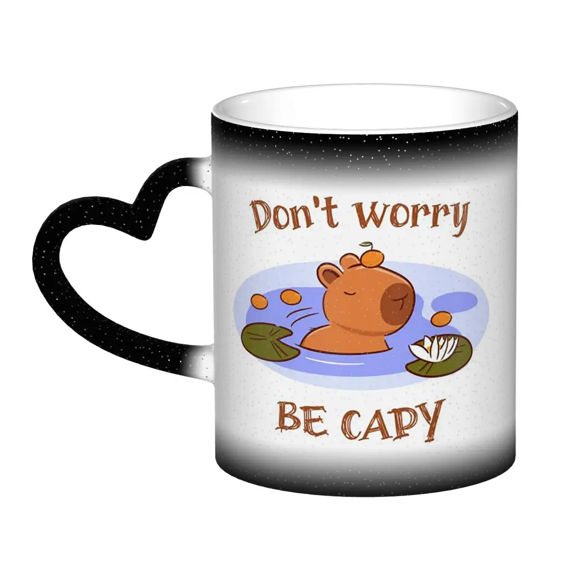 Don't Worry Be Cappy Capybara  Mug Funny Ceramic Coffee Cups Tea Mugs Milk Cup Drinkware Gifts for Friends