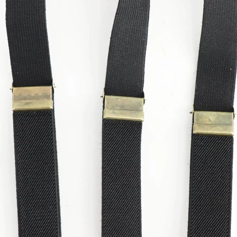 Suit Vintage For Men Stripe For Women 3 Hooks Performance Tie Suspenders Adjustable Braces Suspenders Clips Hanging Pants Clip