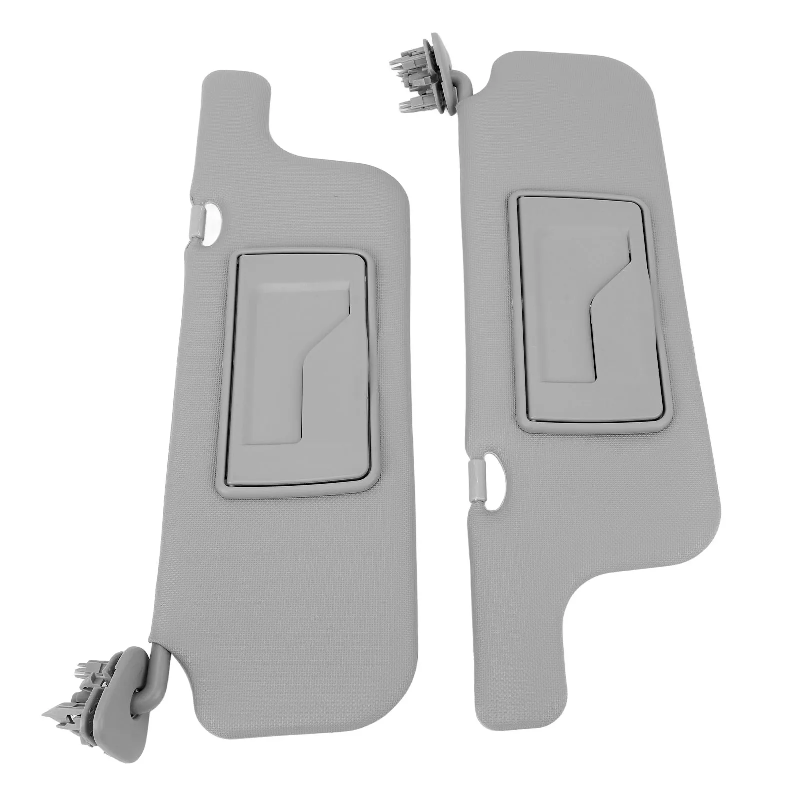 Sonnenblenden-Baugruppe, Paar Sonnenblenden-Baugruppe, grauer, sonnenblockierender ABS-Spiegel für Toyota E120 E130 2001–2007, neunte Generation LHD