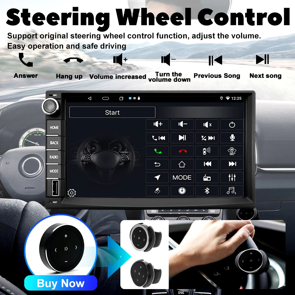 7“ Apple CarPlay Android auto 6-128GB (8CORE) For Hyundai Tucson 2004-2009 QLED Screen Android15 Head Unit GPS Navigation Radio