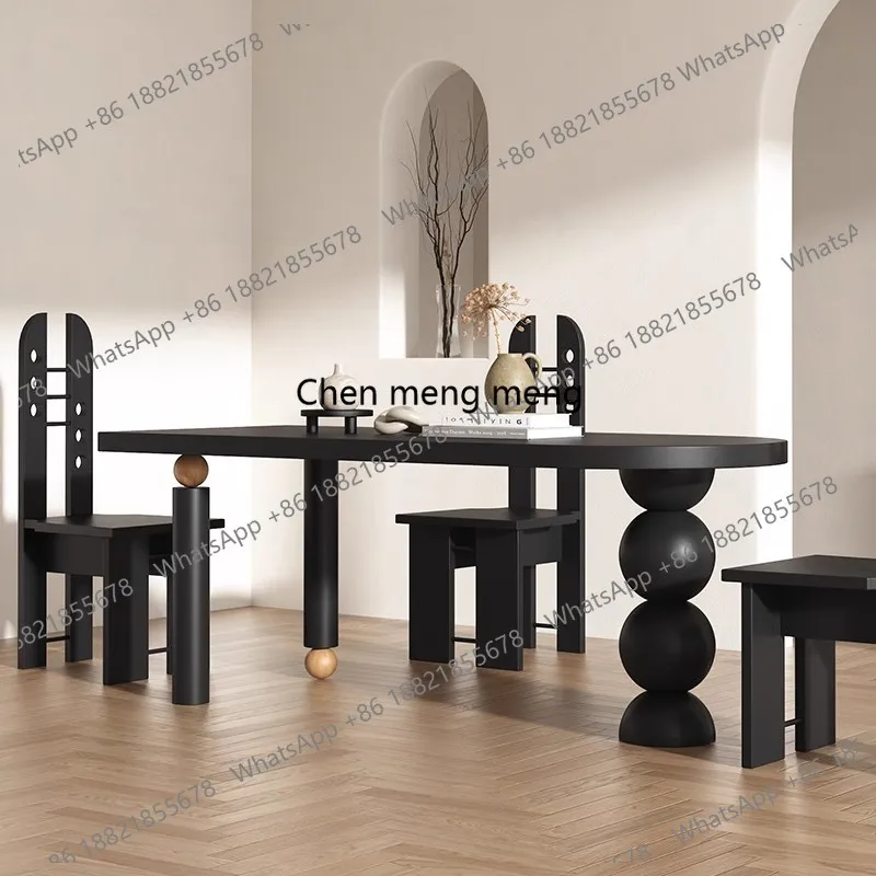 

Wedding Wedding Dining Table Outdoor Ergonomic Designer Lazy Dining Table Minimalist Clear High Wooden Muebles Home Furniture