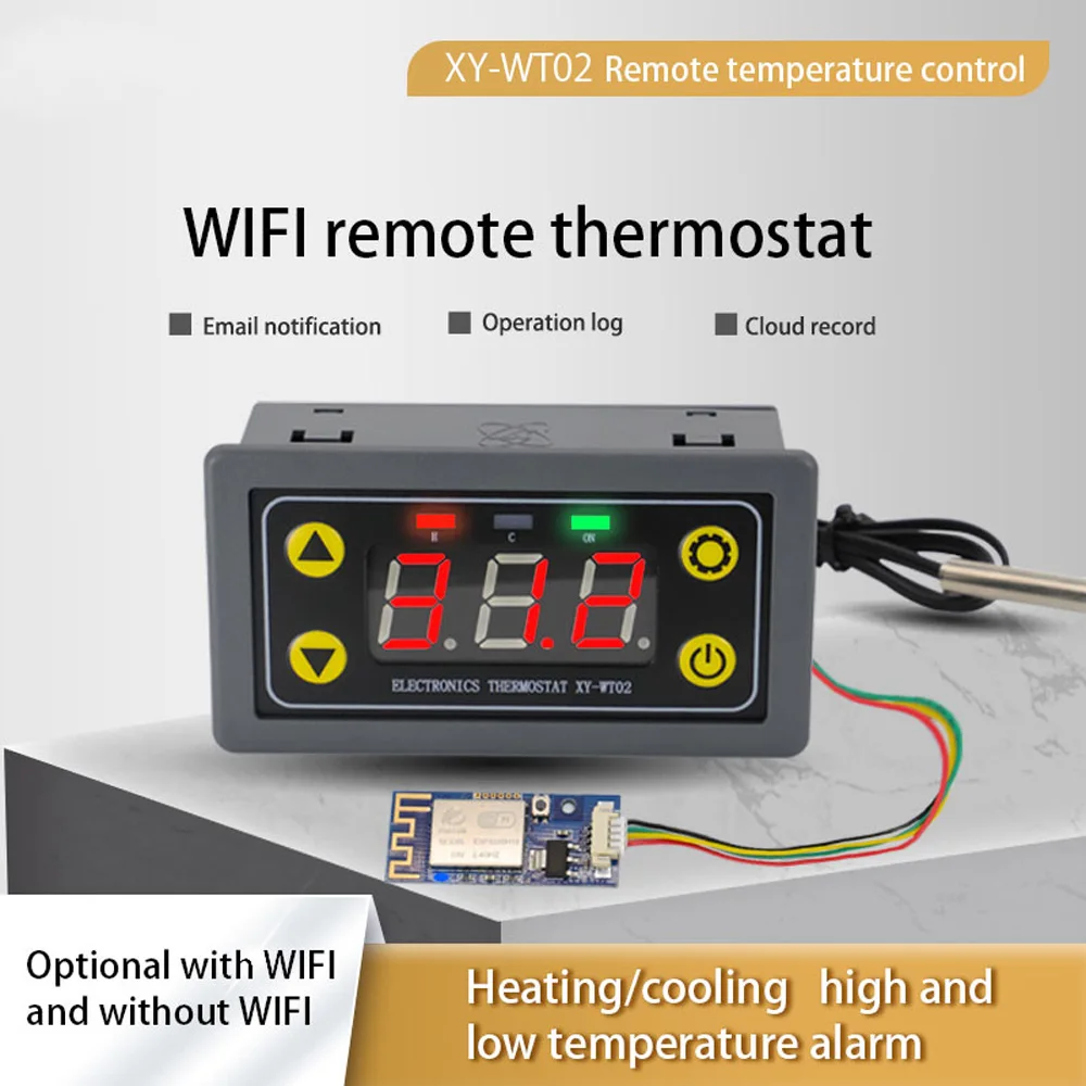 

WIFI Remote Thermostat High Precision Digital Temperature Controller Module Cool Heat APP Temperature Collection with NTC Probe