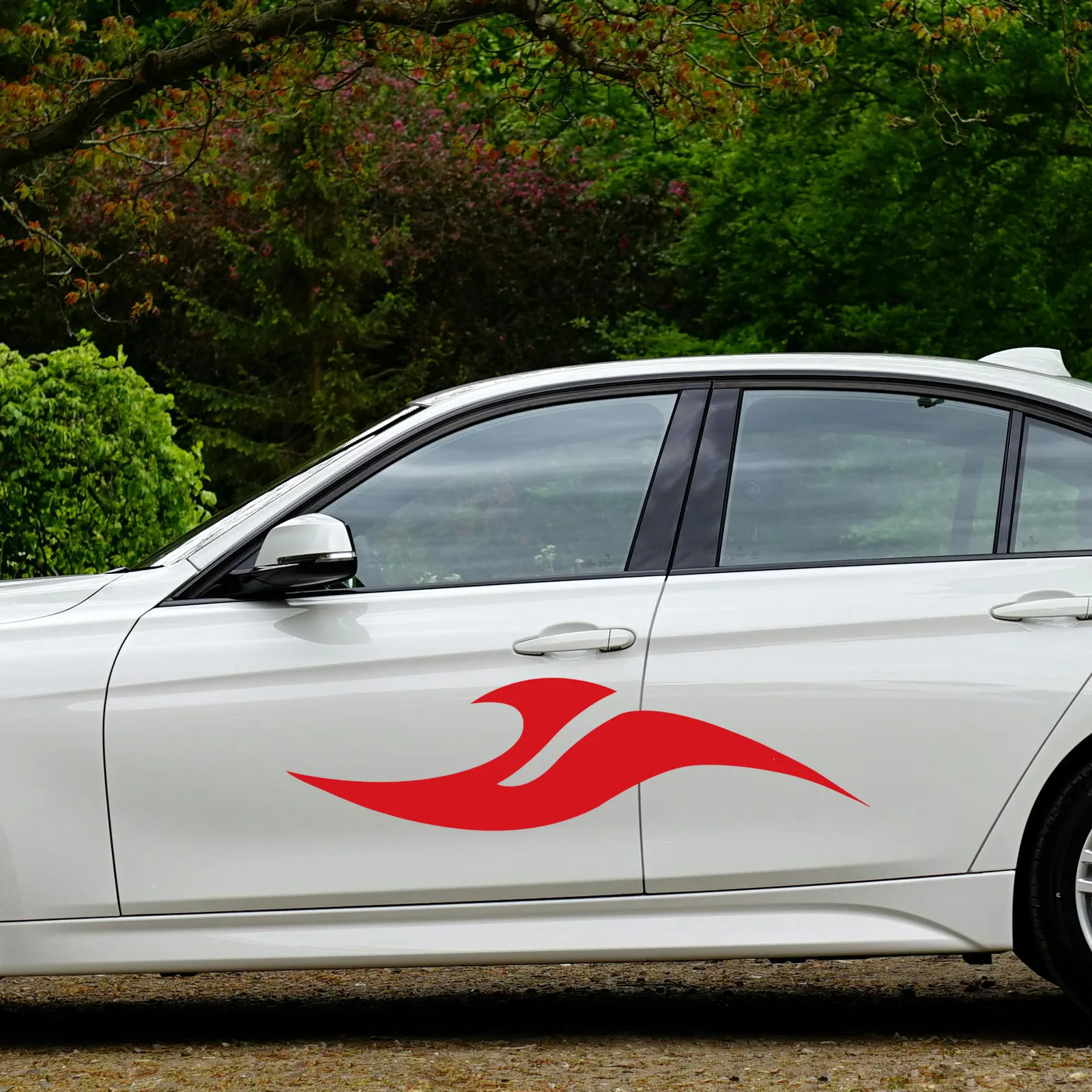 

2pcs Car Body Skirt Stickers Waterproof Racing Stripes Vinyl Decal For Suv Truck Sedan Auto Side Body Decoration Car Exterior