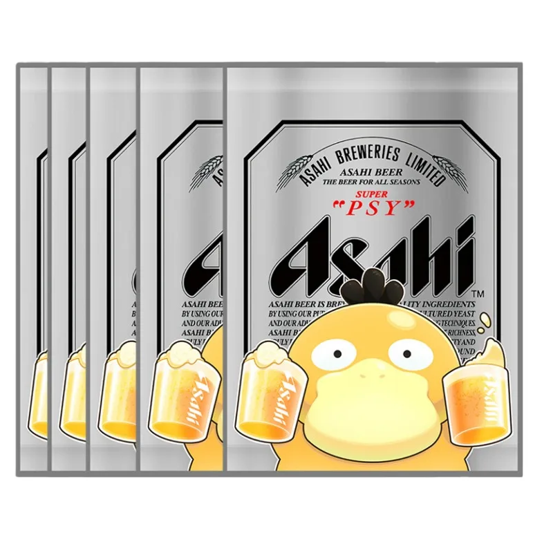 PTCG Asahi Beer Psyduck Series DIY Soporte para Tarjetas de Juego de Mesa, Protector de Tarjetas de Colección de Anime y Dibujos Animados de Psyduck, Regalo