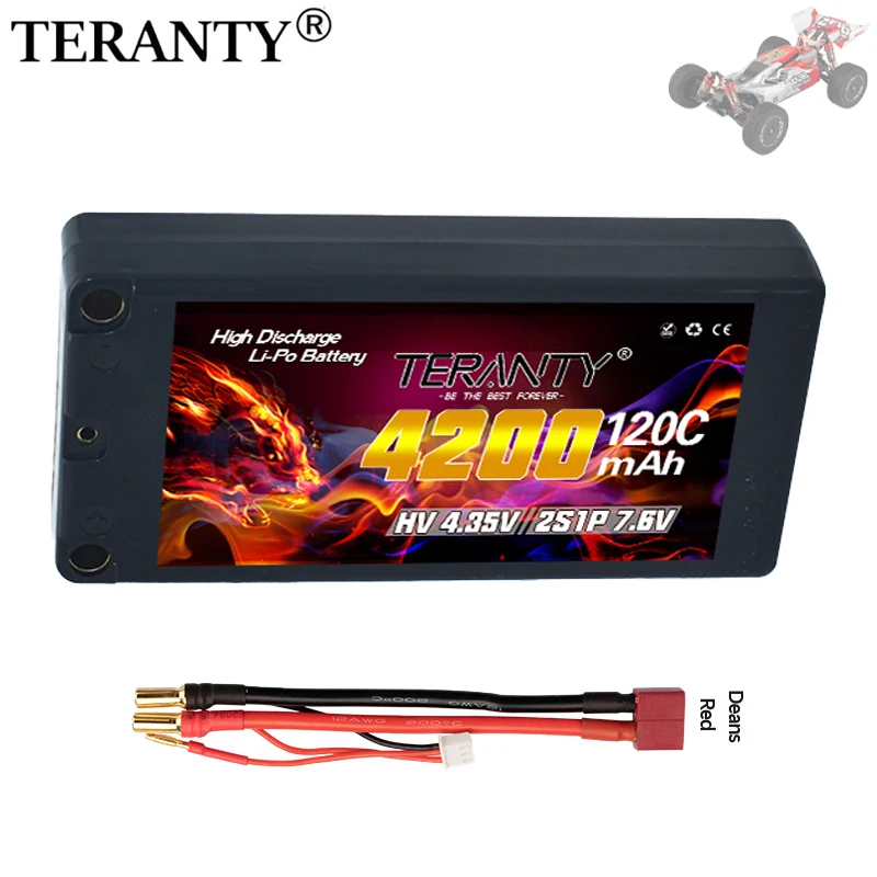 

TERANTY 2S 7,6 В 4200 мАч Lipo аккумулятор 120C/240C с разъемом 5 мм T/XT60 с дистанционным управлением, модель автомобиля для скалолазания, радиоуправляемая батарея