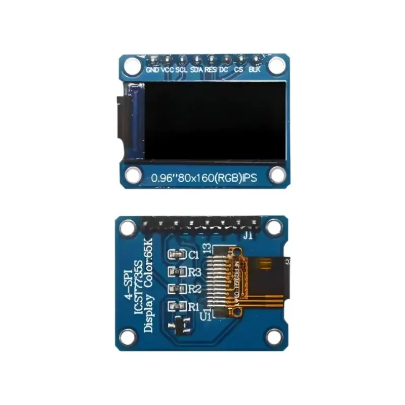 /KQM/Inch IPS LCD TFT Display Module 160x80 HD 65K SPI Interface ST7735S 3.3V For Raspberry Pi DIY Project 0.96