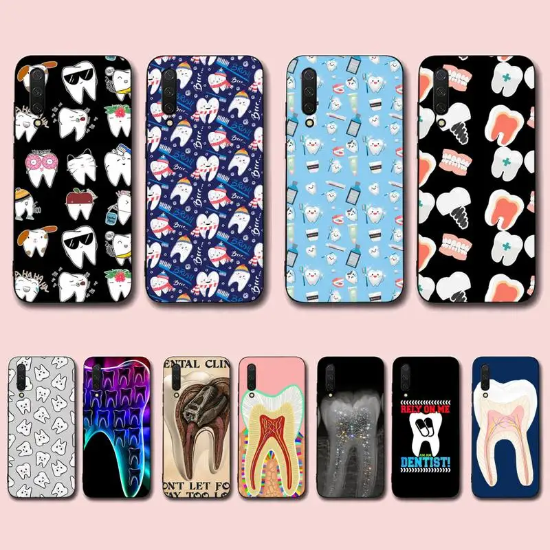 Dentist Tooth Pattern Phone Case for Xiaomi mi 5 6 8 9 10 lite pro SE Mix 2s 3 F1 Max2 3